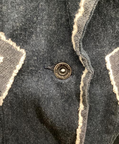 ISSEY MIYAKE（イッセイミヤケ）ISSEY MIYAKE (イッセイミヤケ) デザインシャツ ネイビー サイズ:2の古着・服飾アイテム