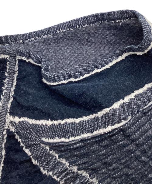 ISSEY MIYAKE（イッセイミヤケ）ISSEY MIYAKE (イッセイミヤケ) デザインシャツ ネイビー サイズ:2の古着・服飾アイテム