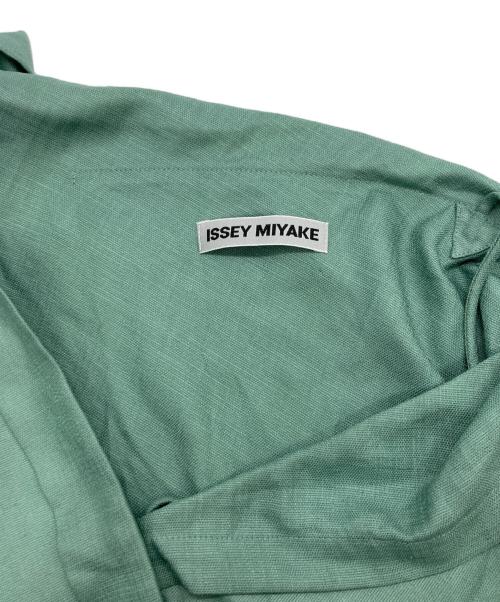 ISSEY MIYAKE（イッセイミヤケ）ISSEY MIYAKE (イッセイミヤケ) Asymmetry Wrap Dress 黄緑 サイズ:SIZE 2の古着・服飾アイテム