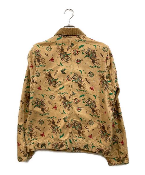 CALEE（キャリー）CALEE (キャリー) ロデオ柄デニムジャケット ブラウン サイズ:SIZE XLの古着・服飾アイテム