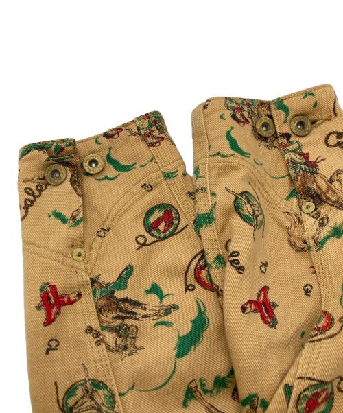 CALEE（キャリー）CALEE (キャリー) ロデオ柄デニムジャケット ブラウン サイズ:SIZE XLの古着・服飾アイテム