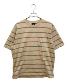 stussy（ステューシー）の古着「ボーダーTシャツ」｜ベージュ