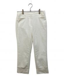 TO BE CHIC（トゥービーシック）の古着「ダブルレイヤーストレッチ パンツ」｜ホワイト