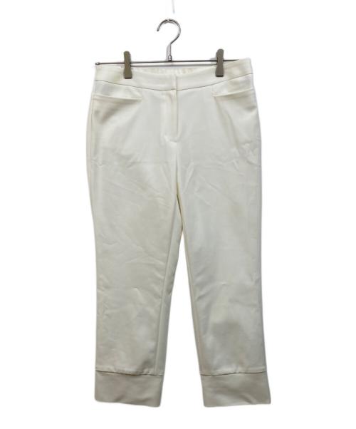 TO BE CHIC（トゥービーシック）TO BE CHIC (トゥービーシック) ダブルレイヤーストレッチ パンツ ホワイト サイズ:40の古着・服飾アイテム