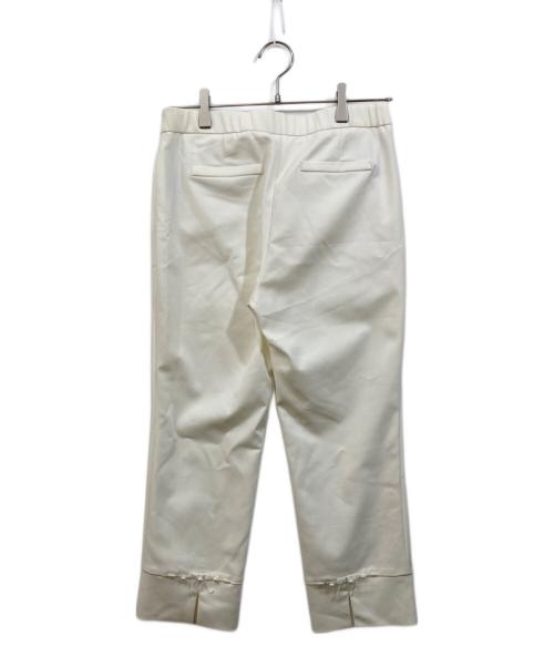 TO BE CHIC（トゥービーシック）TO BE CHIC (トゥービーシック) ダブルレイヤーストレッチ パンツ ホワイト サイズ:40の古着・服飾アイテム