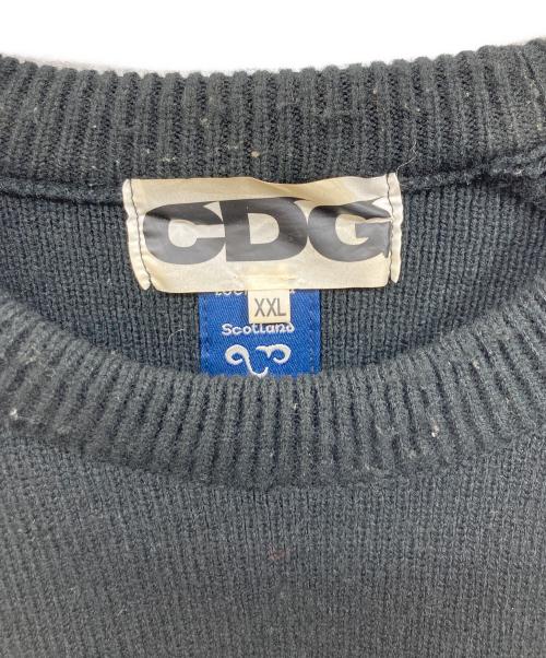 CDG（シーディージー）CDG (シーディージー) Lochaven Of Scotland (ロックエーベン オブ スコットランド) イドスリットプルオーバーニット ブラック サイズ:XXLの古着・服飾アイテム