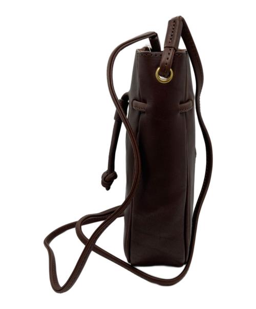 CRONY（クローニー）CRONY (クローニー) 巾着ショルダーバッグ ブラウンの古着・服飾アイテム