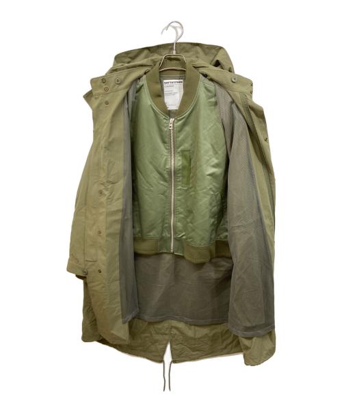 SOFTHYPHEN（ソフトハイフン）SOFTHYPHEN (ソフトハイフン) BACK TO FRONT MA-1 FIELD COAT オリーブ サイズ:SIZE 03の古着・服飾アイテム