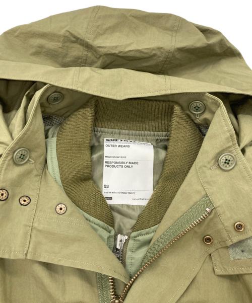 SOFTHYPHEN（ソフトハイフン）SOFTHYPHEN (ソフトハイフン) BACK TO FRONT MA-1 FIELD COAT オリーブ サイズ:SIZE 03の古着・服飾アイテム