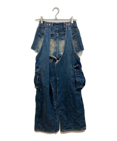 SPIRALGIRL（スパイラルガール）SPIRALGIRL (スパイラルガール) 2WAYカーゴオーバーダイデニム インディゴ サイズ:SIZE Sの古着・服飾アイテム