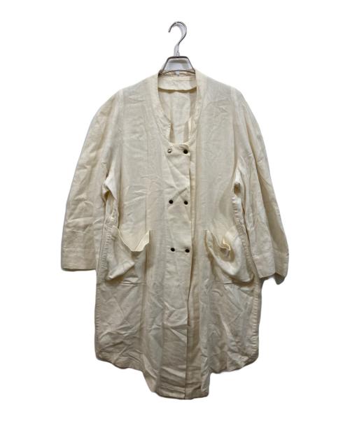 BATOON（バトン）BATOON (バトン) アンティークリネンコート アイボリー サイズ:実寸をご確認くださいの古着・服飾アイテム