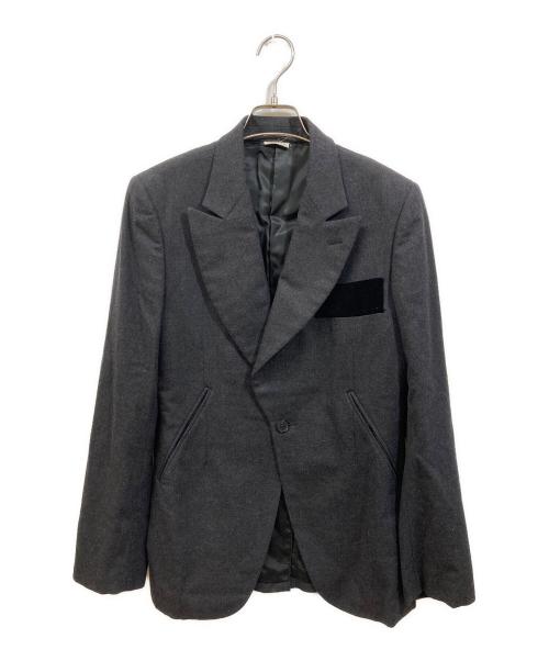 COMME des GARCONS HOMME PLUS（コムデギャルソンオムプリュス）COMME des GARCONS HOMME PLUS (コムデギャルソンオムプリュス) ウールテーラードジャケット ブラック サイズ:SIZE XSの古着・服飾アイテム