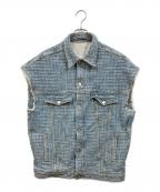GIVENCHYジバンシィ）の古着「4G Denim Oversized Sleeveless Jacket」｜インディゴ