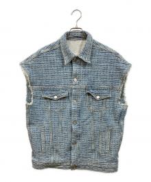 GIVENCHY（ジバンシィ）の古着「4G Denim Oversized Sleeveless Jacket」｜インディゴ