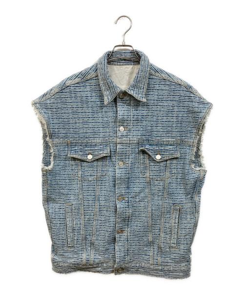 GIVENCHY（ジバンシィ）GIVENCHY (ジバンシィ) 4G Denim Oversized Sleeveless Jacket インディゴ サイズ:SIZE XSの古着・服飾アイテム