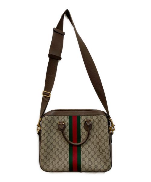 GUCCI（グッチ）GUCCI (グッチ) GGスプリーム オフィディア 2Way ハンドバッグ ベージュの古着・服飾アイテム