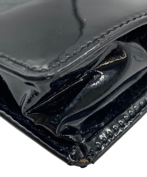 GIANNI VERSACE（ジャンニ・ヴェルサーチ）GIANNI VERSACE (ジャンニ・ヴェルサーチ) チェーンショルダーエナメルショルダーポーチ ブラックの古着・服飾アイテム