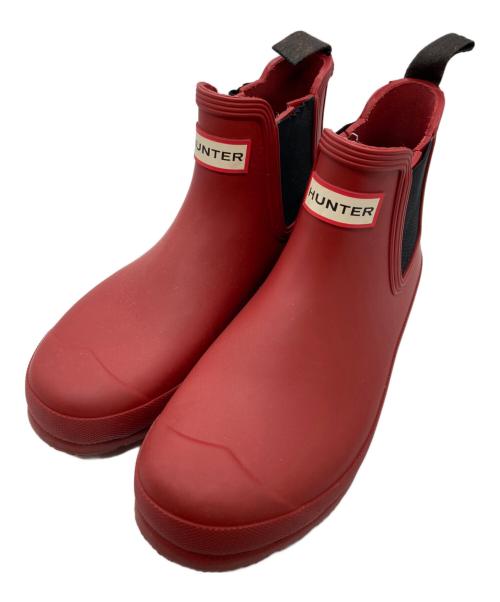 HUNTER（ハンター）HUNTER (ハンター) サイドゴアブーツ レッド サイズ:UK5の古着・服飾アイテム