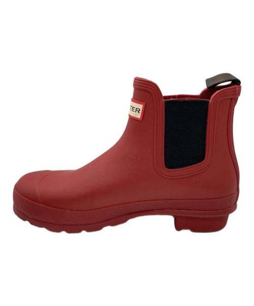 HUNTER（ハンター）HUNTER (ハンター) サイドゴアブーツ レッド サイズ:UK5の古着・服飾アイテム