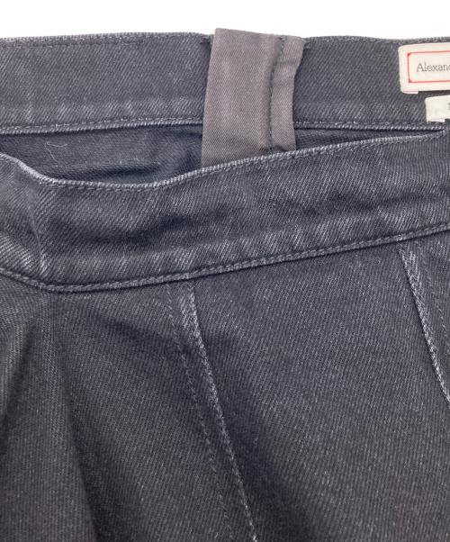 ALEXANDER McQUEEN（アレキサンダーマックイーン）ALEXANDER McQUEEN (アレキサンダーマックイーン) アシメデザイン ミニスカート ブラック サイズ:42の古着・服飾アイテム