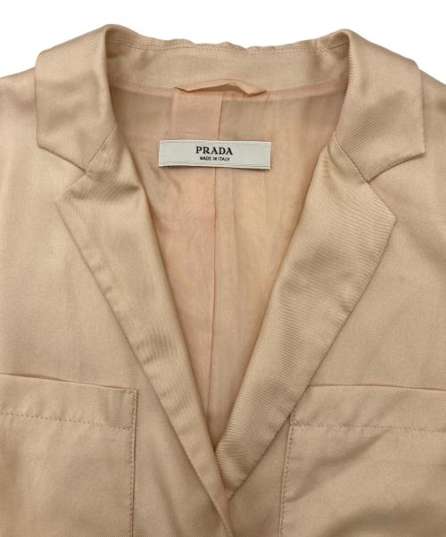 PRADA（プラダ）PRADA (プラダ) シルクジャケット ベージュ サイズ:38の古着・服飾アイテム