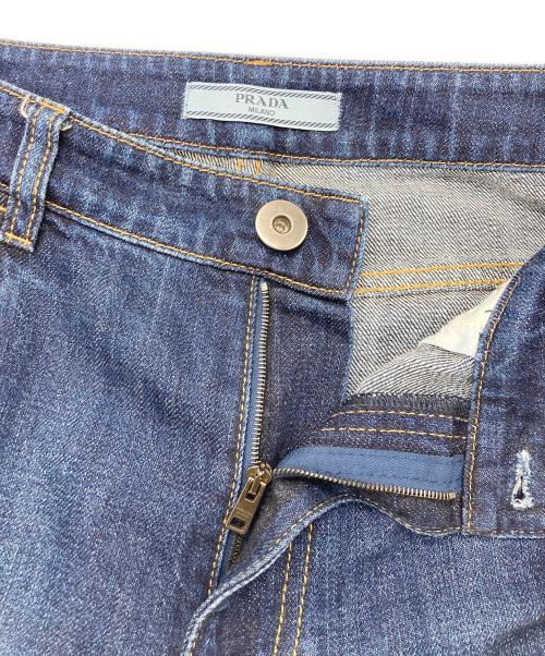PRADA（プラダ）PRADA (プラダ) トライアングルロゴ デニムパンツ インディゴ サイズ:25の古着・服飾アイテム