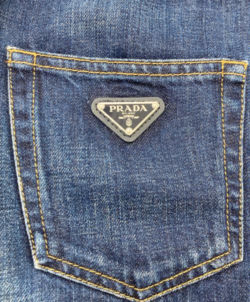 PRADA（プラダ）PRADA (プラダ) トライアングルロゴ デニムパンツ インディゴ サイズ:25の古着・服飾アイテム