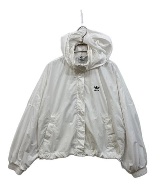adidas（アディダス）adidas (アディダス) WovenNylonOutline Trefoil Windbreaker ホワイト サイズ:SIZE Sの古着・服飾アイテム