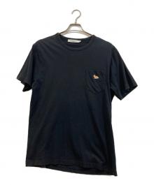 maison kitsune（メゾンキツネ）の古着「ポケットTシャツ」｜ブラック