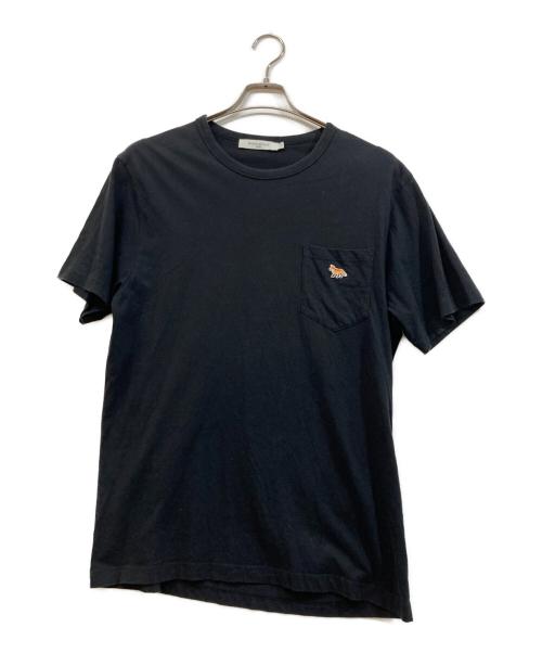 maison kitsune（メゾンキツネ）MAISON KITSUNE (メゾンキツネ) ポケットTシャツ ブラック サイズ:	SIZE Mの古着・服飾アイテム