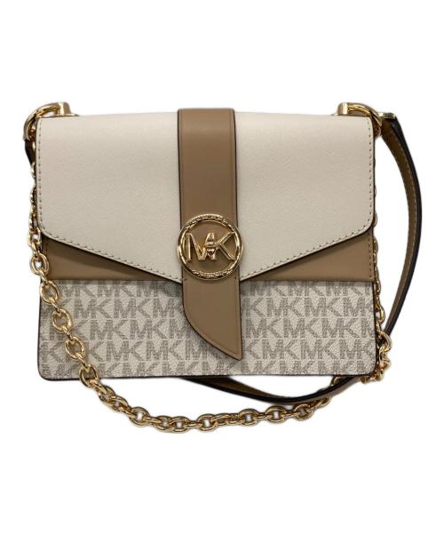 MICHAEL KORS（マイケル・コース）MICHAEL KORS (マイケル・コース) カラーブロックフラップクロスボディ スモール ベージュの古着・服飾アイテム