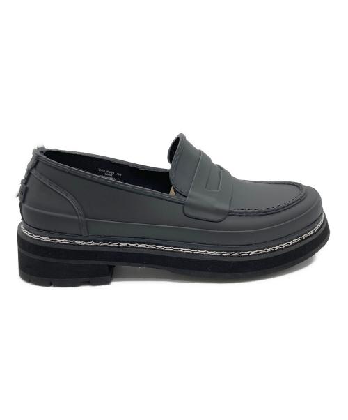 HUNTER（ハンター）HUNTER (ハンター) W REFINED STITCH PENNY LOAFER ブラック サイズ:39の古着・服飾アイテム