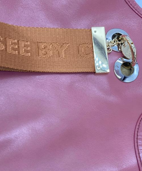SEE BY CHLOE（シーバイクロエ）SEE BY CHLOE (シーバイクロエ) レザートートバッグ ピンクの古着・服飾アイテム