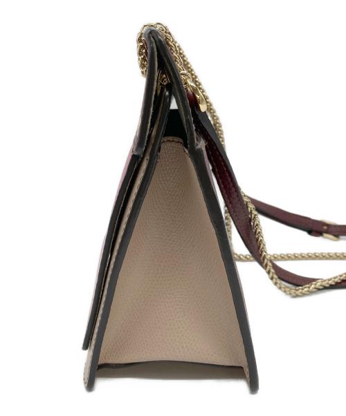 FURLA（フルラ）FURLA (フルラ) バイカラーチェーンショルダーバッグ ピンク×ベージュの古着・服飾アイテム