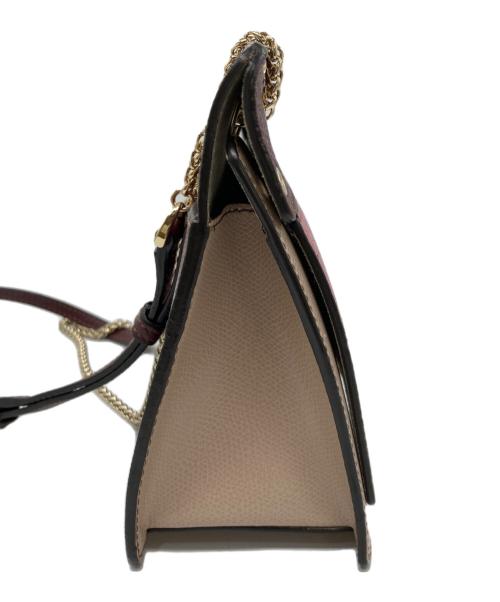 FURLA（フルラ）FURLA (フルラ) バイカラーチェーンショルダーバッグ ピンク×ベージュの古着・服飾アイテム