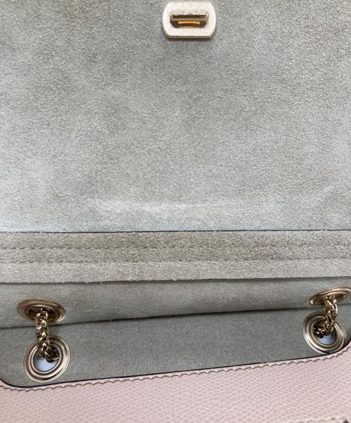 FURLA（フルラ）FURLA (フルラ) バイカラーチェーンショルダーバッグ ピンク×ベージュの古着・服飾アイテム