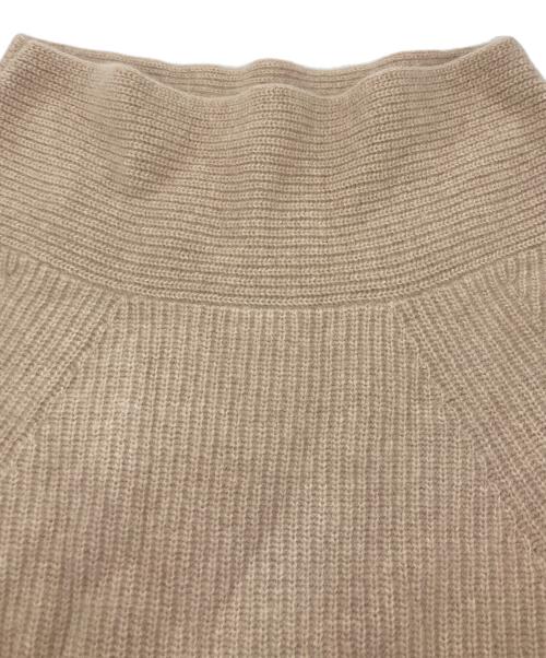 FRAY ID（フレイ アイディー）FRAY ID (フレイ アイディー) オフショルニットミニワンピース ベージュ サイズ:Fの古着・服飾アイテム