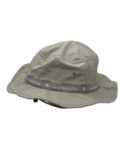 and wander（アンドワンダー）and wander (アンドワンダー) バケットハット グレーの古着・服飾アイテム