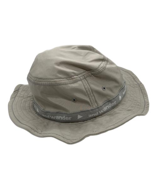 and wander（アンドワンダー）and wander (アンドワンダー) バケットハット グレーの古着・服飾アイテム