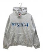 SUPREMEシュプリーム）の古着「reflective cutout hooded sweatshirt」｜ライトグレー
