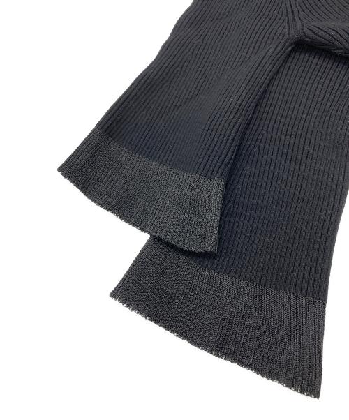 Snidel（スナイデル）Snidel (スナイデル) ショルダーリボンアシメニットワンピース ブラック サイズ:1の古着・服飾アイテム