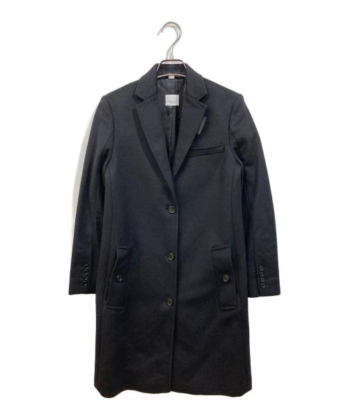 BURBERRY LONDON ENGLAND（バーバリー ロンドン イングランド）BURBERRY LONDON ENGLAND (バーバリー ロンドン イングランド) カシミヤ混ウールコート ブラック サイズ:SIZE 36の古着・服飾アイテム