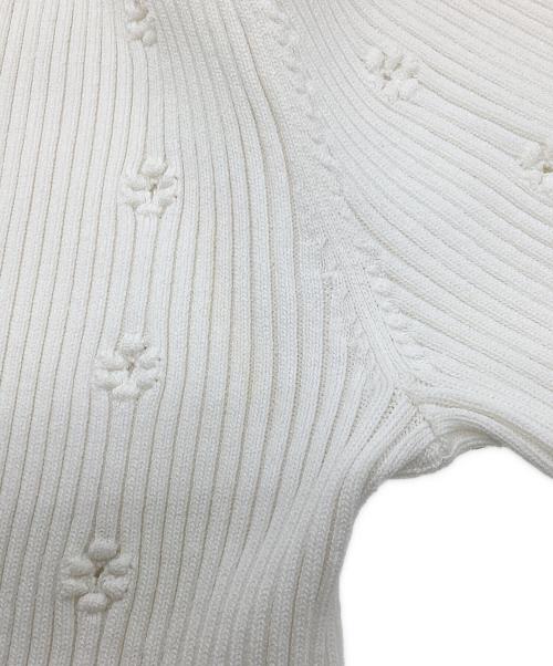 Sandro（サンドロ）Sandro (サンドロ) デザインカーディガン ホワイト サイズ:FREEの古着・服飾アイテム