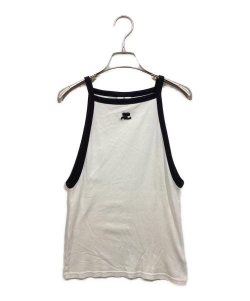courreges（クレージュ）courreges (クレージュ) タンクトップ ホワイト サイズ:Mの古着・服飾アイテム