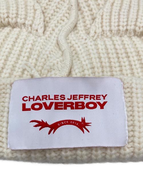 CHARLES JEFFREY LOVERBOY（チャールズ ジェフリー ラバーボーイ）CHARLES JEFFREY LOVERBOY (チャールズ ジェフリー ラバーボーイ) LOVER BOY CHUNKY EARS BEANIE ベージュの古着・服飾アイテム
