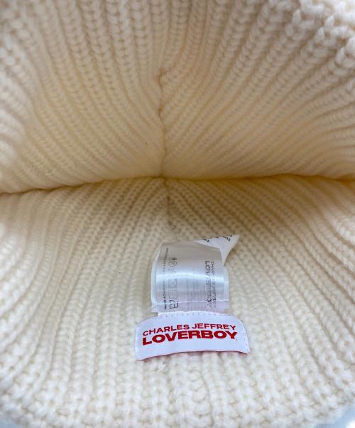 CHARLES JEFFREY LOVERBOY（チャールズ ジェフリー ラバーボーイ）CHARLES JEFFREY LOVERBOY (チャールズ ジェフリー ラバーボーイ) LOVER BOY CHUNKY EARS BEANIE ベージュの古着・服飾アイテム