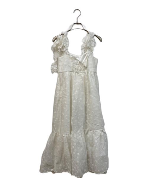 Snidel（スナイデル）Snidel (スナイデル) 肩リボンJQキャミワンピース ホワイト サイズ:	SIZE 0の古着・服飾アイテム