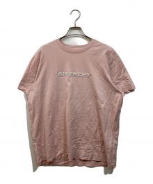 GIVENCHY（ジバンシィ）の古着「起毛ロゴTシャツ」｜ピンク
