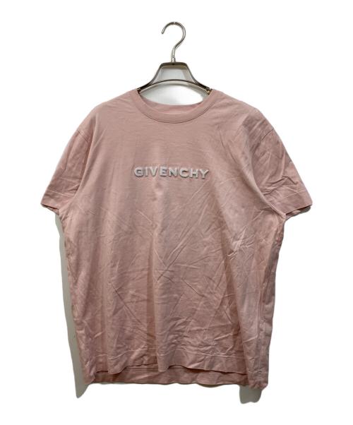 GIVENCHY（ジバンシィ）GIVENCHY (ジバンシィ) 起毛ロゴTシャツ ピンク サイズ:SIZE Mの古着・服飾アイテム