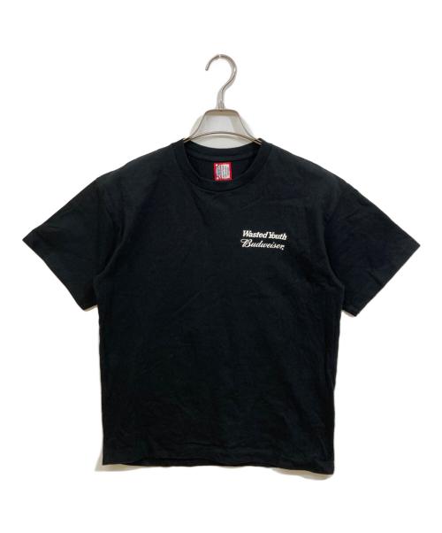 WASTED YOUTH（ウェイステッドユース）Wasted Youth (ウェイステッドユース) BUDWEISER (バドワイザー) WYxBW T-SHIRT ブラック サイズ:	SIZE Sの古着・服飾アイテム